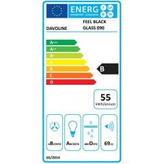 Davoline Feel Glass Απορροφητήρας Καμινάδα 90cm Μαύρος Davoline Feel Glass Απορροφητήρας Καμινάδα 90cm Μαύρος